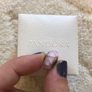 Authentic Pandora Pink Glass Charm